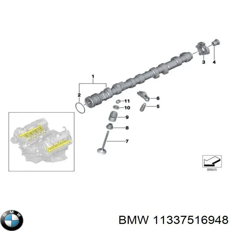 Kompensator hydrauliczny (popychacz hydrauliczny), popychacz zaworu BMW 11337516948 cena, od 26,86 USD