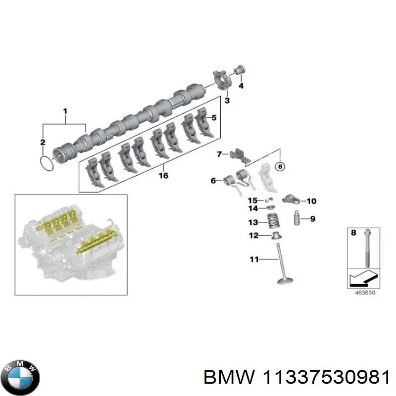 Dźwigienka zaworowa 11337530981 BMW