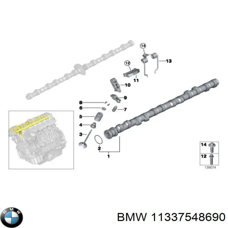 Kompensator hydrauliczny (popychacz hydrauliczny), popychacz zaworu BMW 11337548690 cena, od 12,06 USD