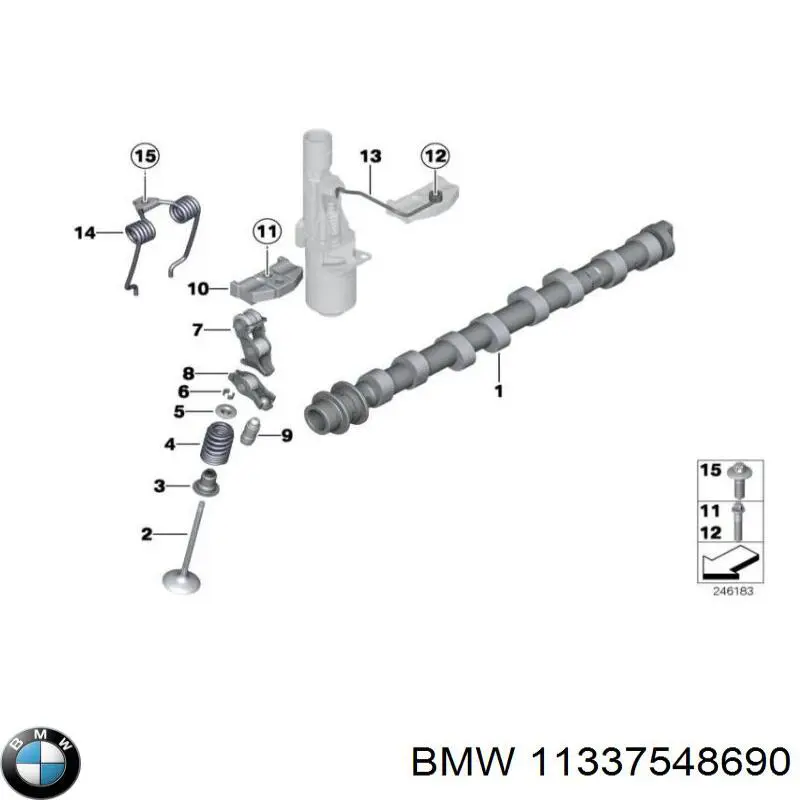 Do koszyka 11337548690 BMW Kompensator hydrauliczny (popychacz hydrauliczny), popychacz zaworu