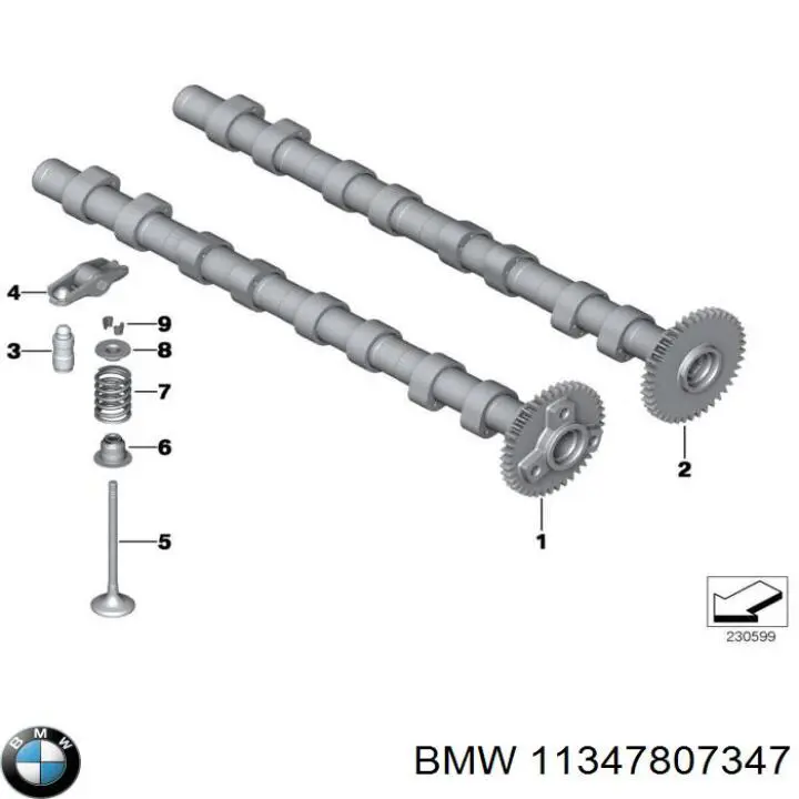 11347807347 BMW Uszczelniacz zaworu dolotowego/wylotowego, zestaw na silnik