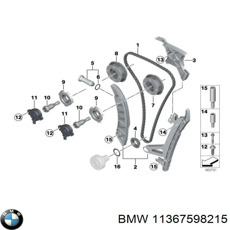 Czujnik Halla do BMW X5  F15, F85