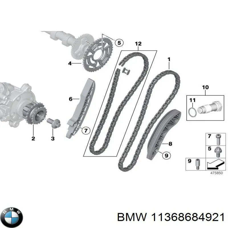 11368684921 BMW Koło zębate walcowe wałka rozrządu wydechowego