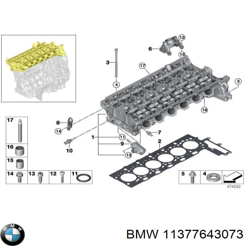 11377643073 BMW Zawór elektromagnetyczny faz rozrządu