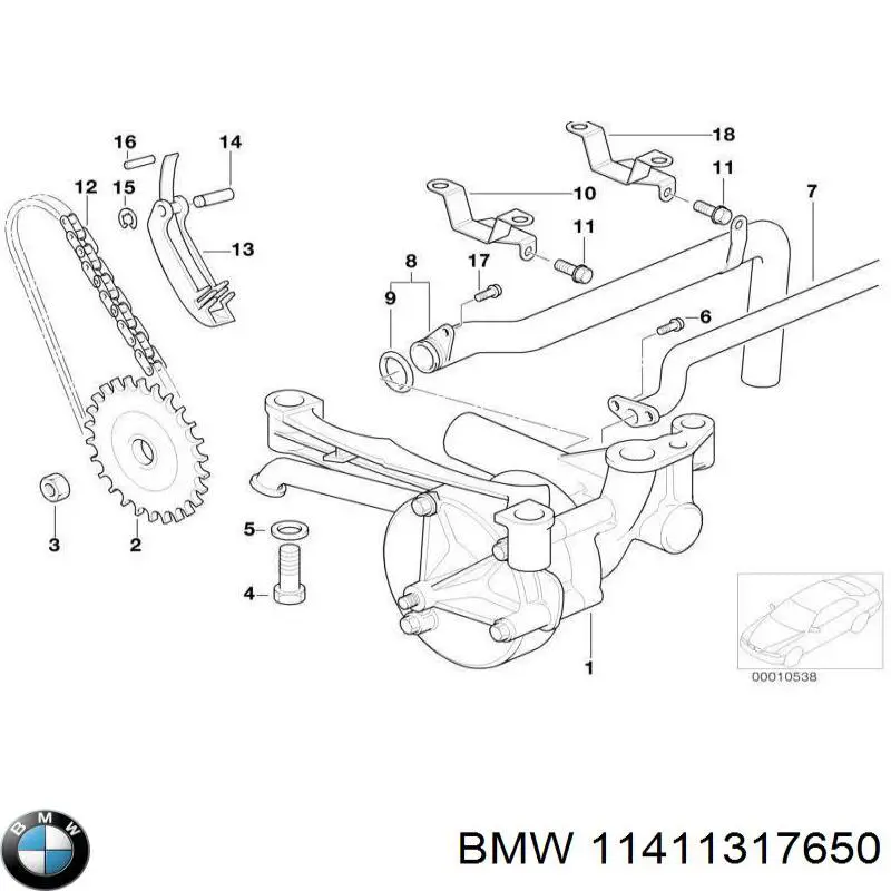 Napinacz łańcucha pompy oleju do BMW 3 (E36)