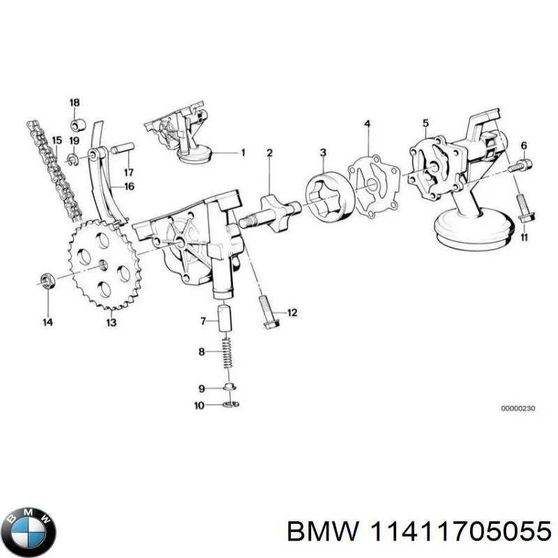 Napinacz łańcucha pompy oleju do BMW 5 (E34)