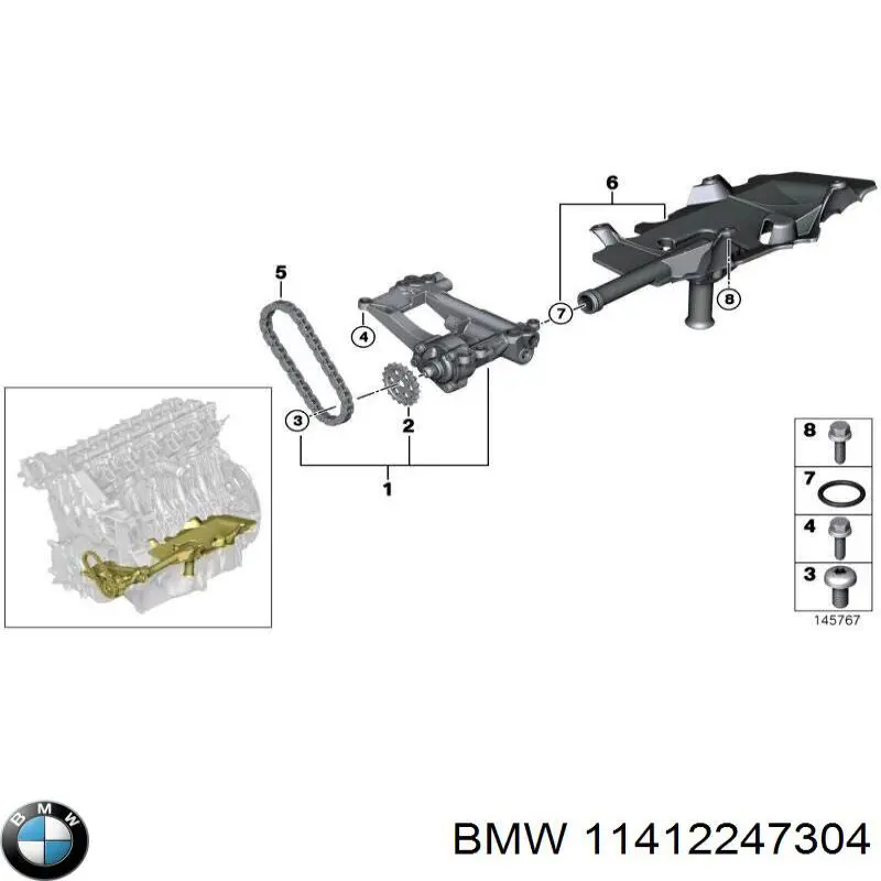 Koło zębate napędu pompy oleju do BMW 7 (E38)