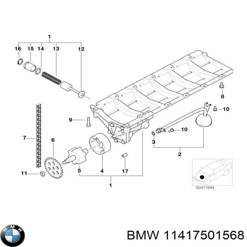 Pompa oleju 11417501568 BMW