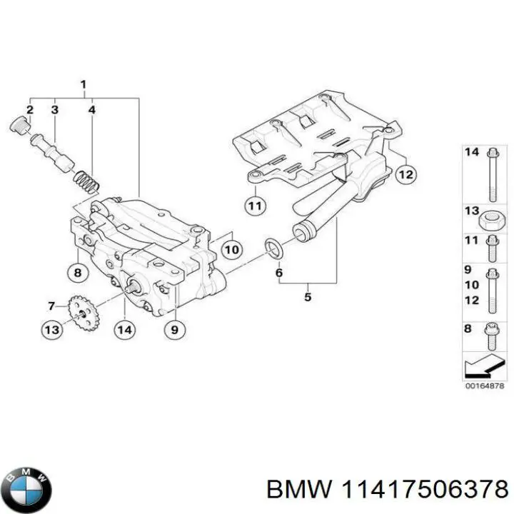 Tłumik drgań łańcucha pompy oleju BMW 11417506378 cena, od 3,70 USD