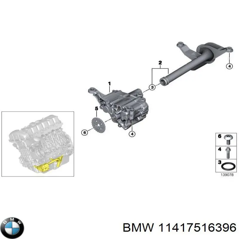 11417516396 BMW Pompa oleju