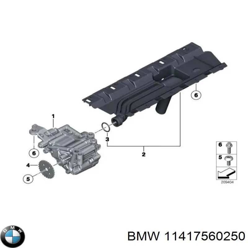 Pompa oleju BMW 11417560250