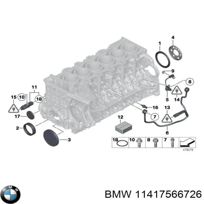 11417566726 BMW Uszczelka korka wlewu oleju
