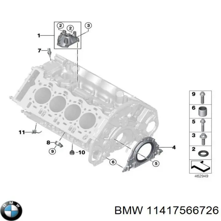Uszczelka korka wlewu oleju BMW 11417566726 cena, od 3,04 USD