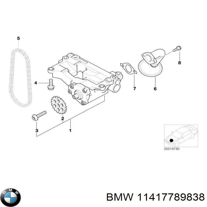 11417789838 BMW pompa oleju