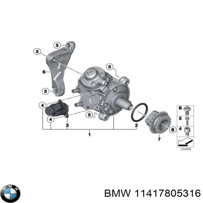 Do koszyka 11417805316 BMW Pompa podciśnienia