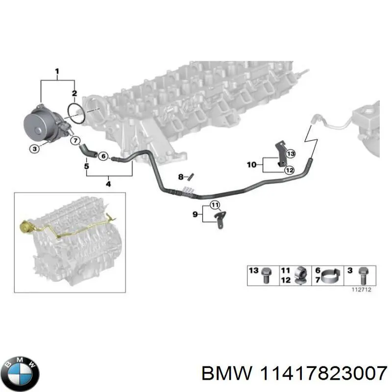 Do koszyka 11417823007 BMW Pompa oleju