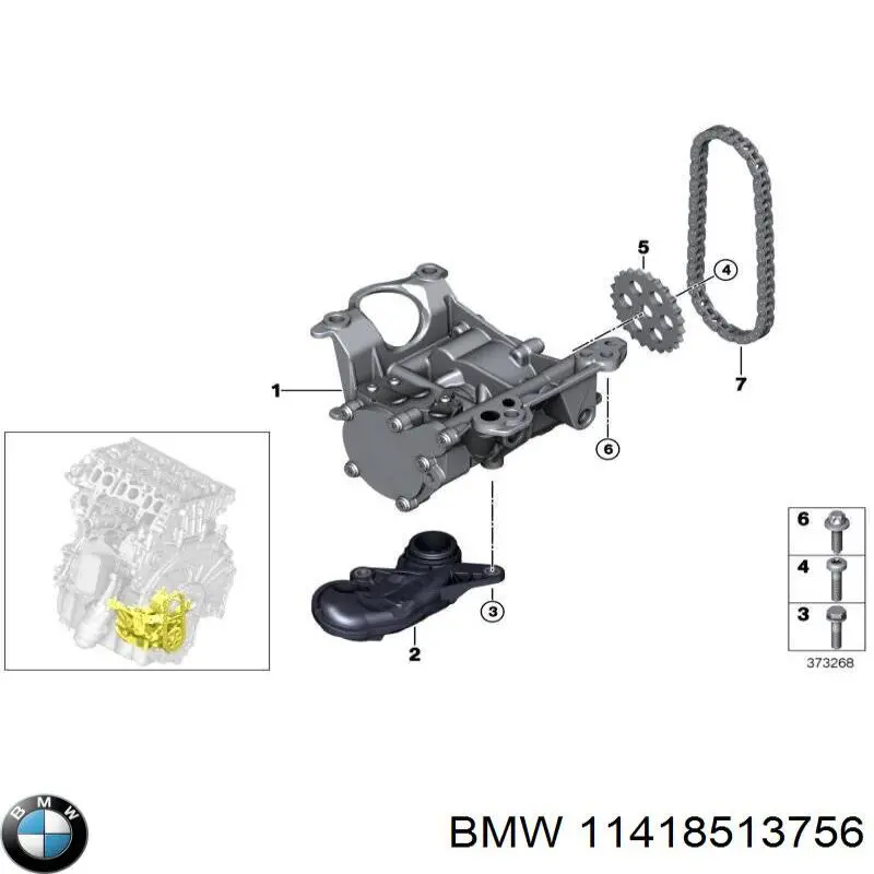 11418513756 BMW Pompa oleju