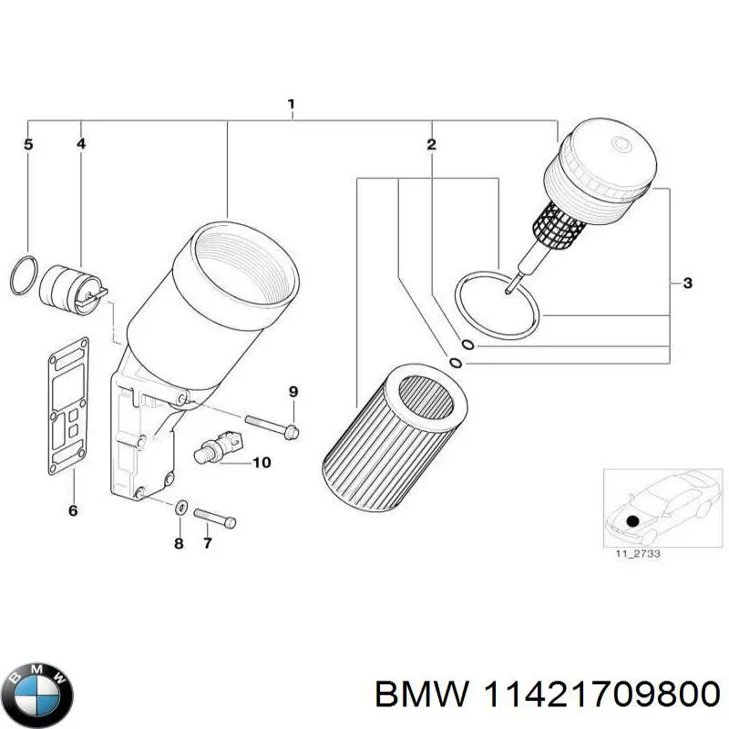 Uszczelka adaptera filtra oleju BMW 11421709800 cena, od 4,08 USD