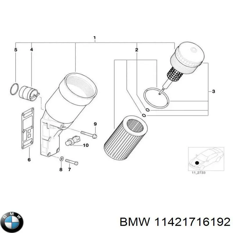 Filtr oleju BMW 11421716192