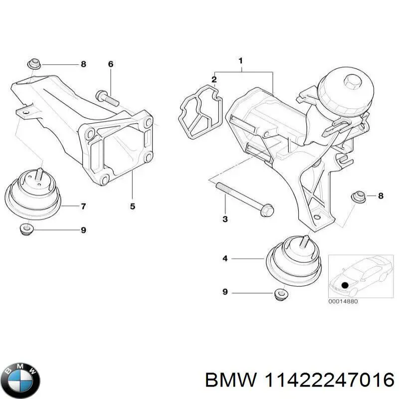 Do koszyka 11422247016 BMW Uszczelka adaptera filtra oleju