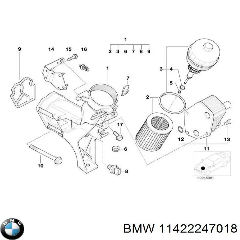 Filtr oleju 11422247018 BMW