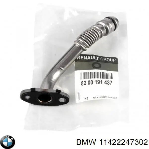 Do koszyka 11422247302 BMW Rurka (przewód) dopływu oleju do turbiny