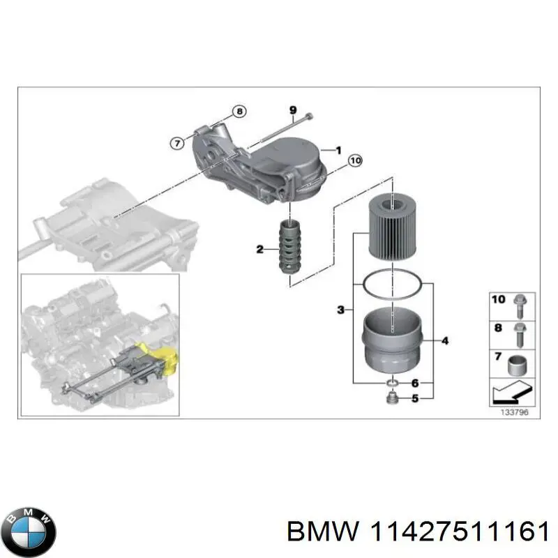 Filtr oleju 11427511161 BMW