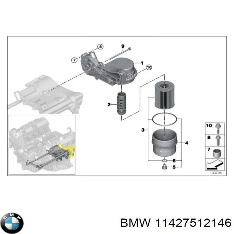 11427512146 BMW Filtr oleju