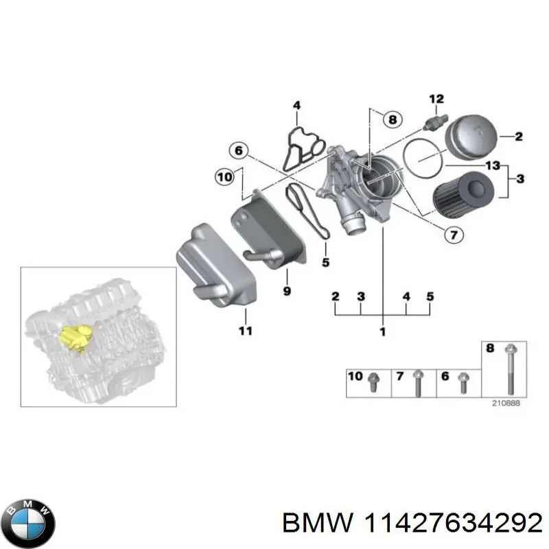 Do koszyka 11427634292 BMW Filtr oleju
