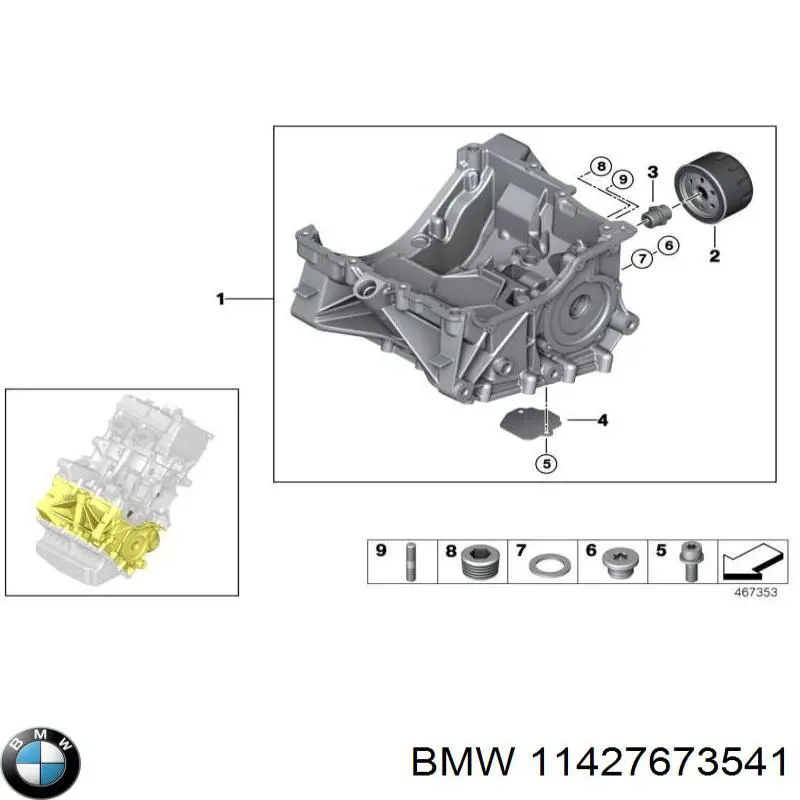 11427673541 BMW Filtr oleju