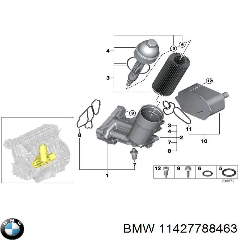 11427788463 BMW Uszczelka chłodnicy oleju