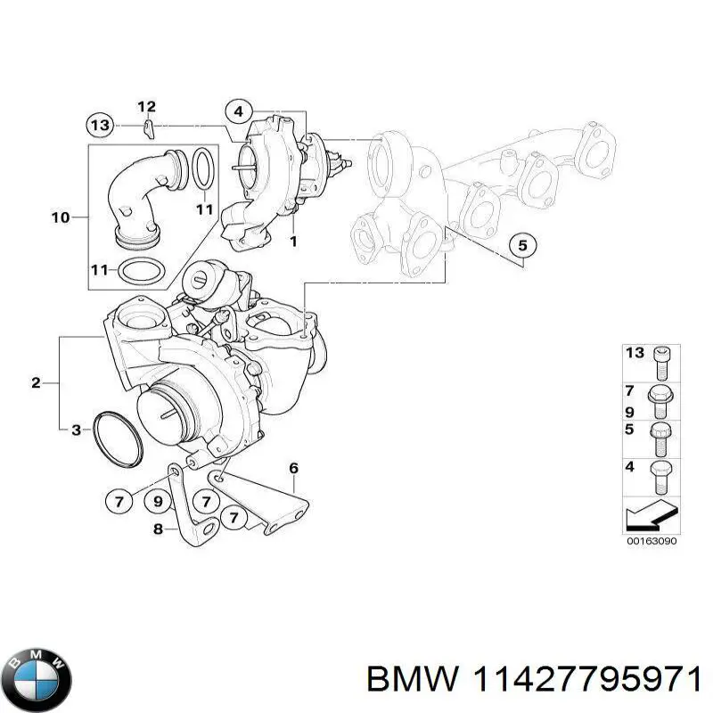 Rurka (przewód) dopływu oleju do turbiny BMW 11427795971 cena, od 47,40 USD