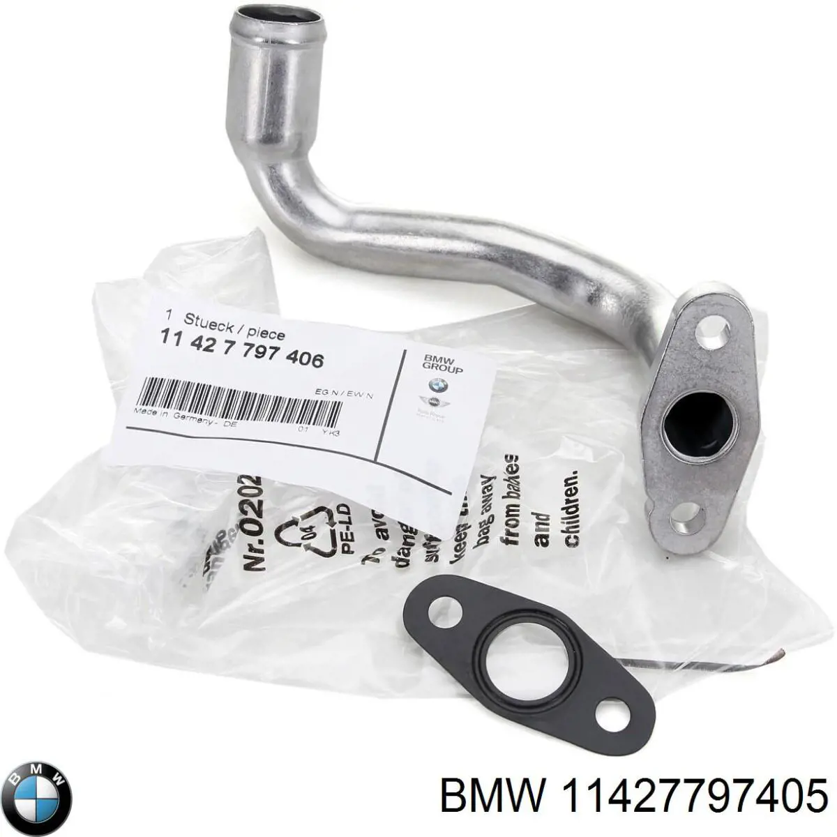 Do koszyka 11427797405 BMW Rurka (przewód) dopływu oleju do turbiny