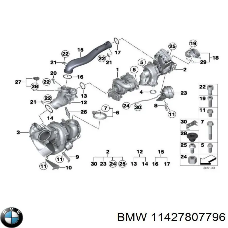 Rurka (przewód) spływu oleju z turbiny BMW 11427807796 cena, od 13,04 USD