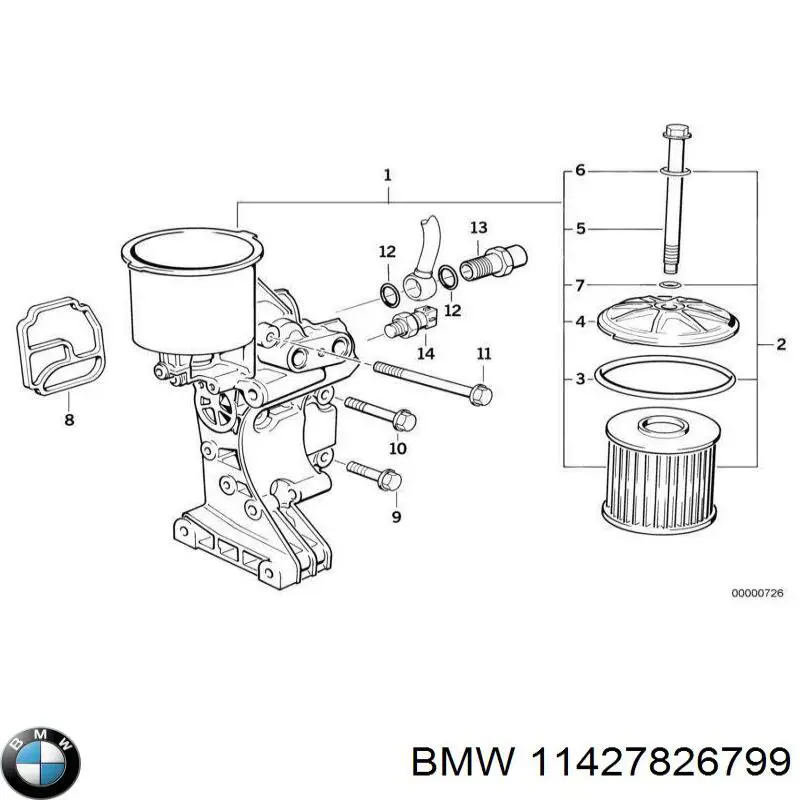 Filtr oleju BMW 11427826799 cena, od 20,94 USD