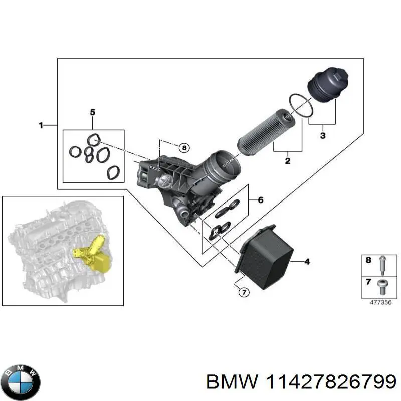 Filtr oleju 11427826799 BMW