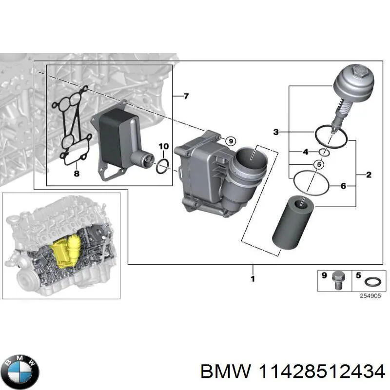 11428512434 BMW uszczelka chłodnicy oleju