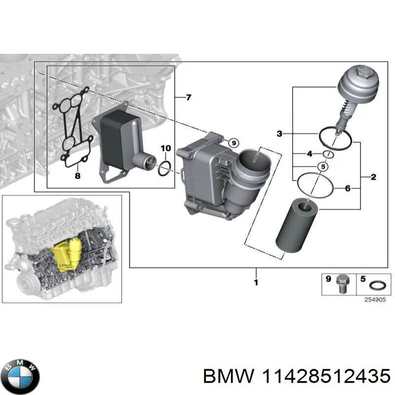 Uszczelka chłodnicy oleju BMW 11428512435 cena, od 67,27 USD