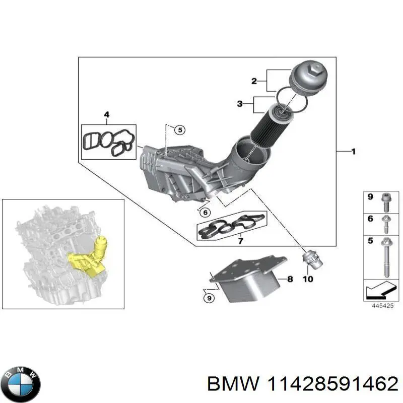 Uszczelka chłodnicy oleju do BMW 2 (F23)