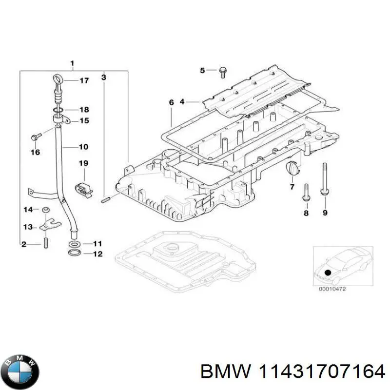 Uszczelka korka wlewu oleju BMW 11431707164 cena, od 6,97 USD