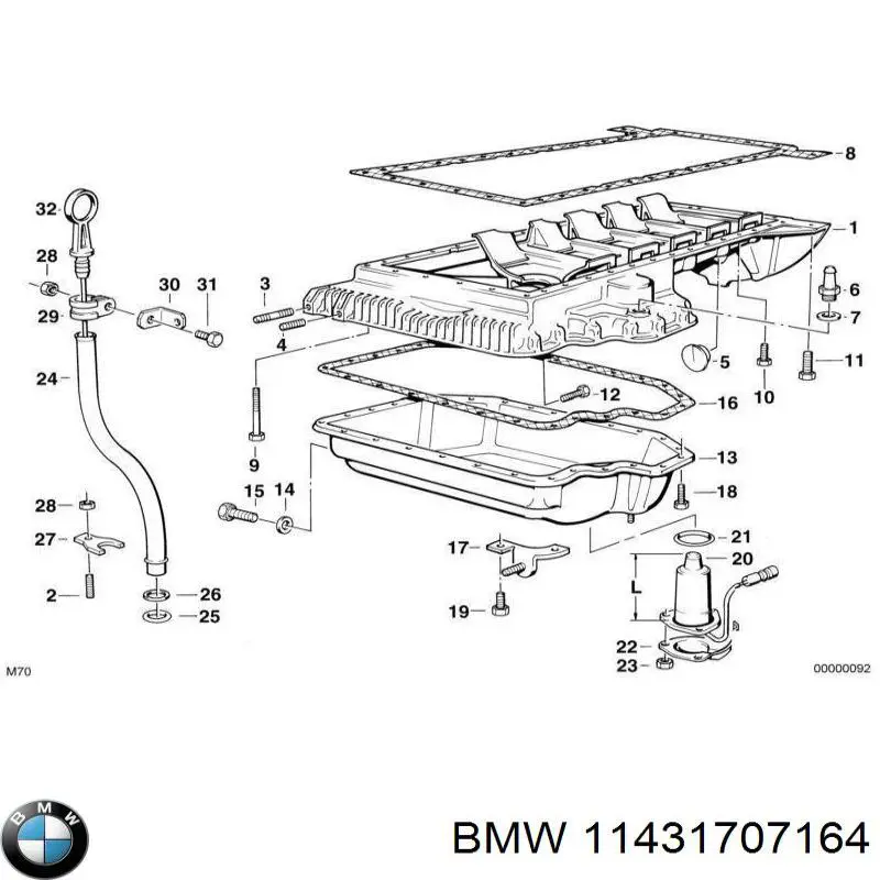 Do koszyka 11431707164 BMW Uszczelka korka wlewu oleju