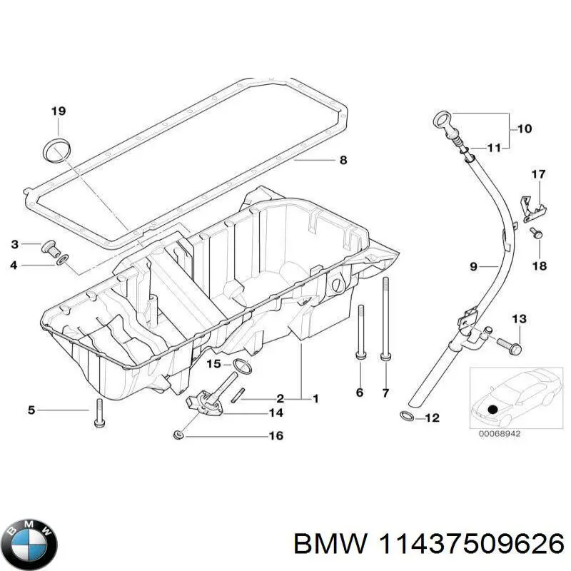 Bagnet poziomu oleju w silniku BMW X5 SUV (E53) (2000 - 2006) cena, od 59,61 USD