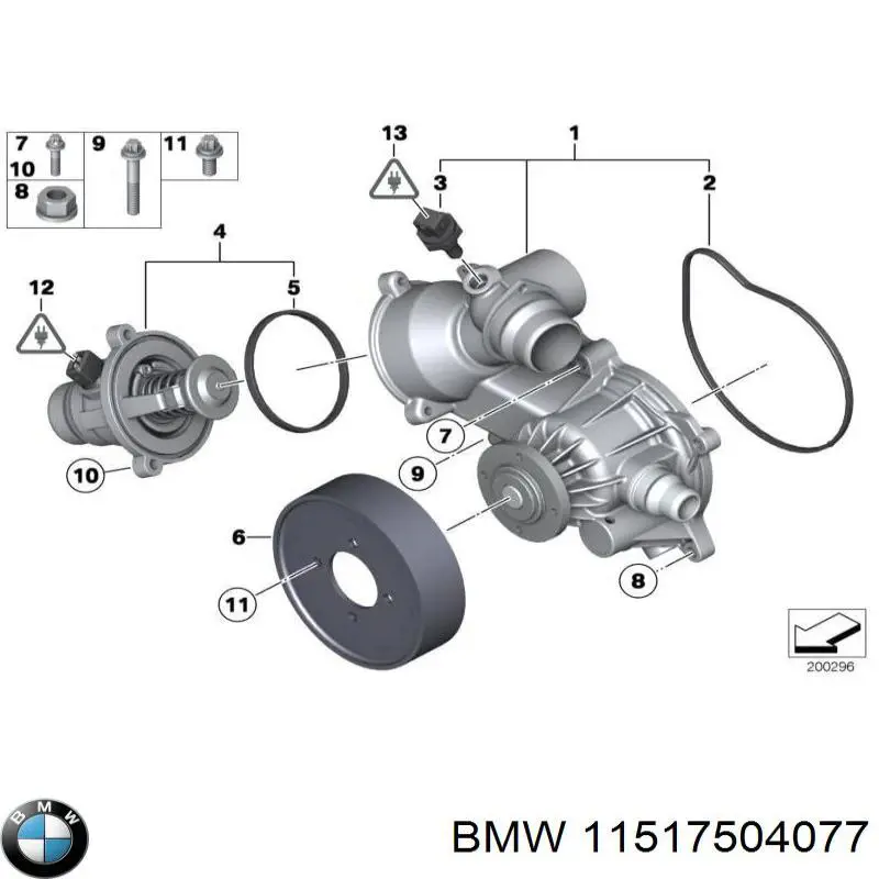 Koło pasowe pompy wodnej BMW 11517504077 cena, od 41,79 USD