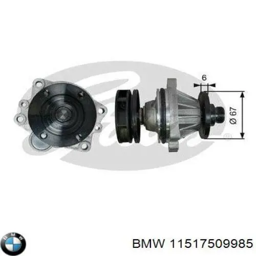 Pompa chłodząca wodna 11517509985 BMW