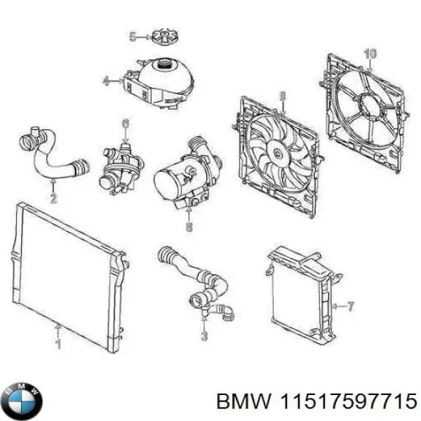 11517597715 BMW Pompa chłodząca wodna