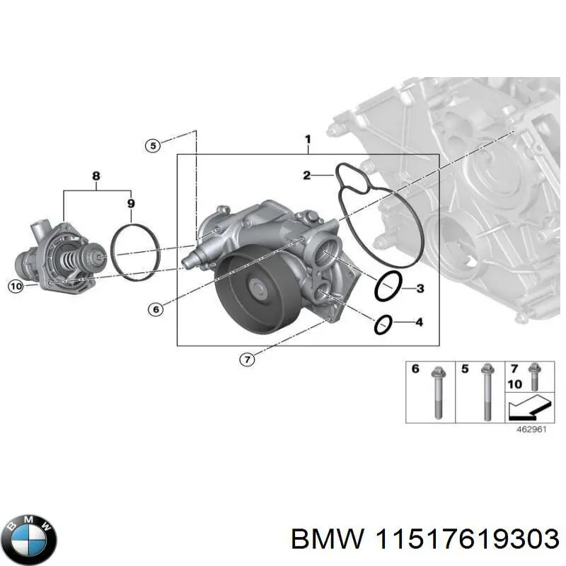 Pompa chłodząca wodna 11517619303 BMW