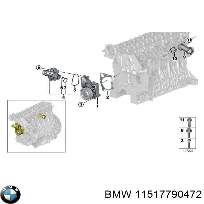 11517790472 BMW Pompa chłodząca wodna