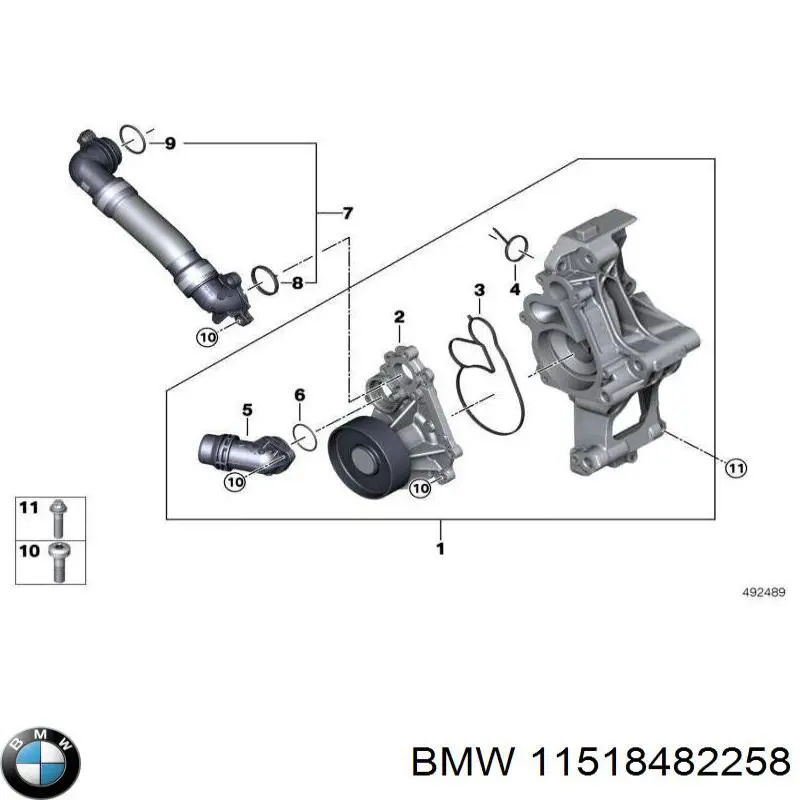 Przewód (króciec) układu chłodzenia do BMW X7 (G07)