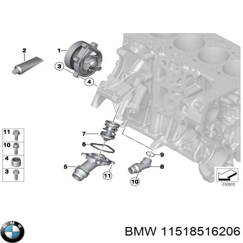 Obudowa termostatu do BMW 7 (E65, E66, E67)