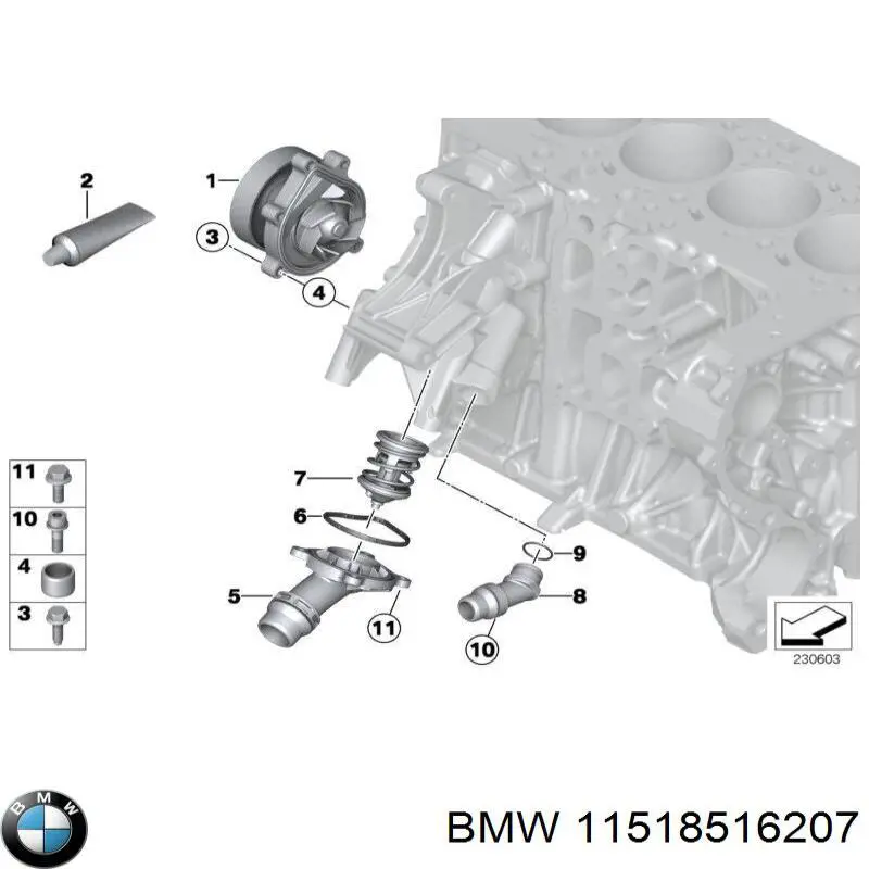 Uszczelka obudowy termostatu BMW 11518516207 cena, od 12,09 USD
